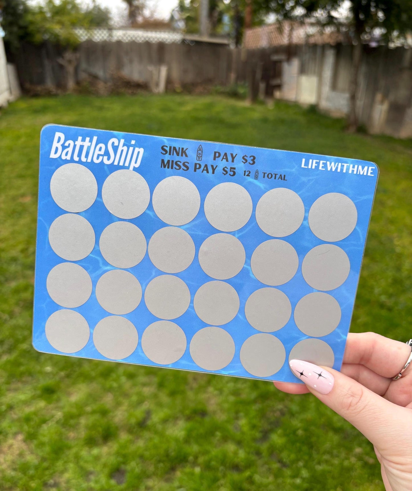 Battleship scratch off savings challenge | A5 | Laminated