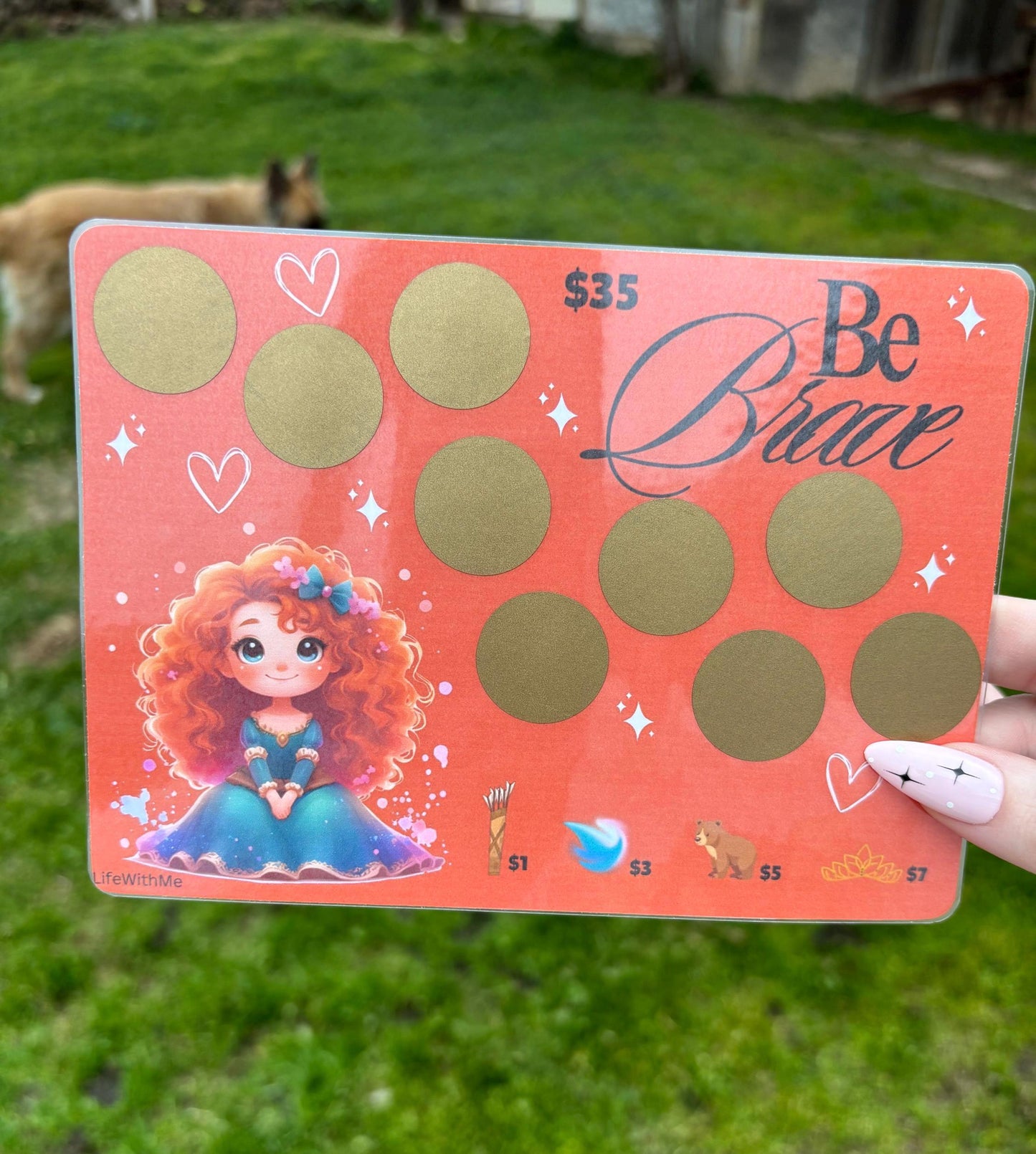 Be Brave scratch off savings challenge | A5 | Laminated
