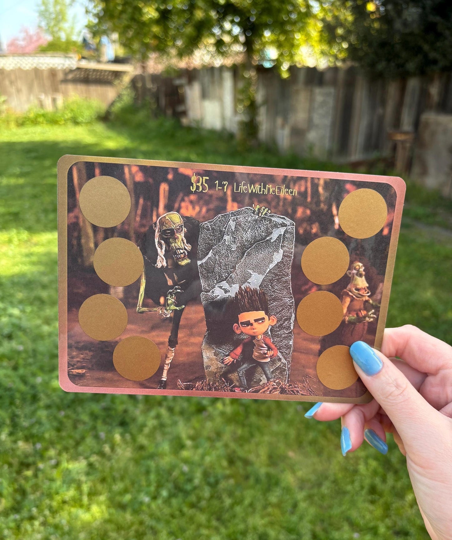 Norman inspired scratch off savings challenge | ZOMBIE | A5 | Laminated | Spooky
