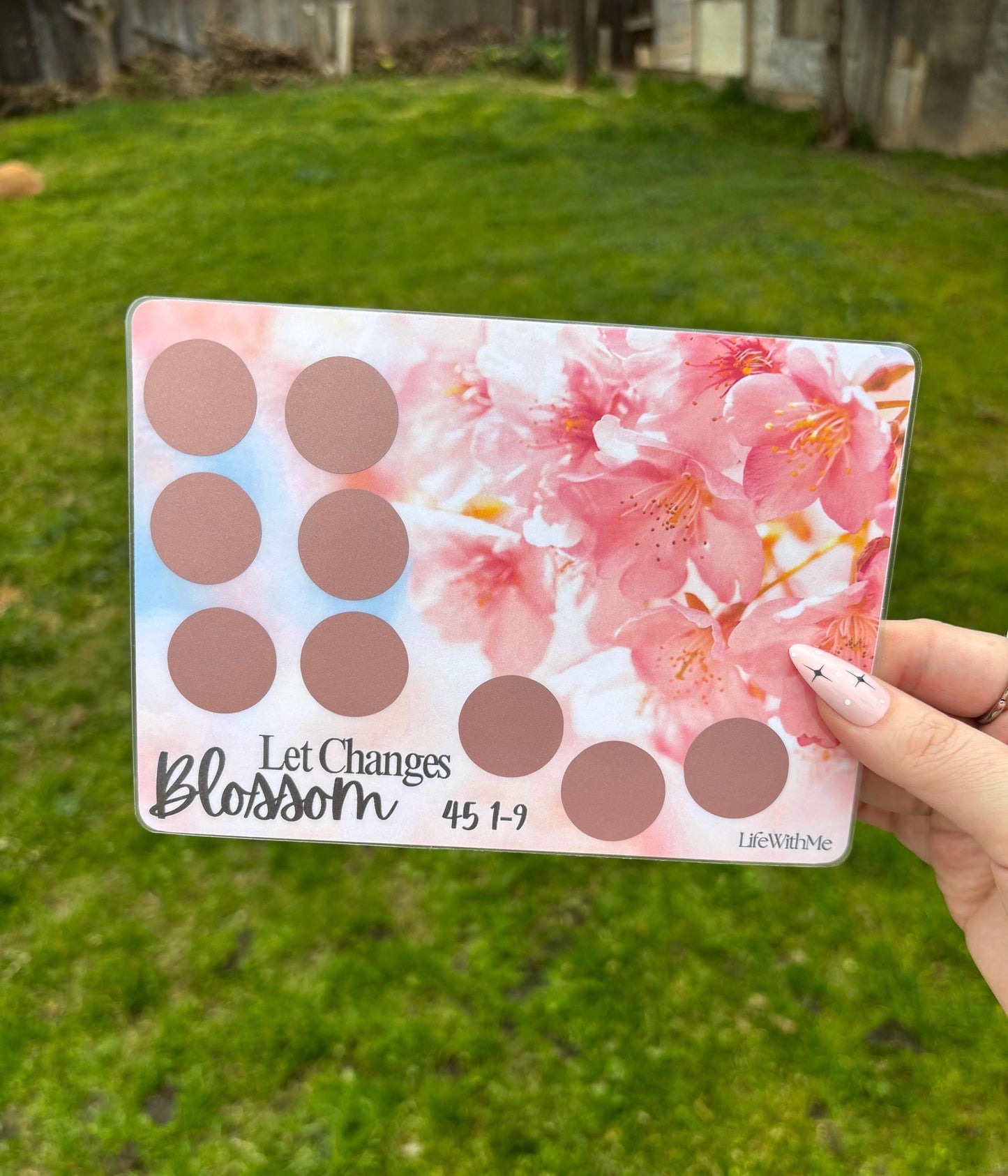 Blossom scratch off savings challenge | A5 | Laminated