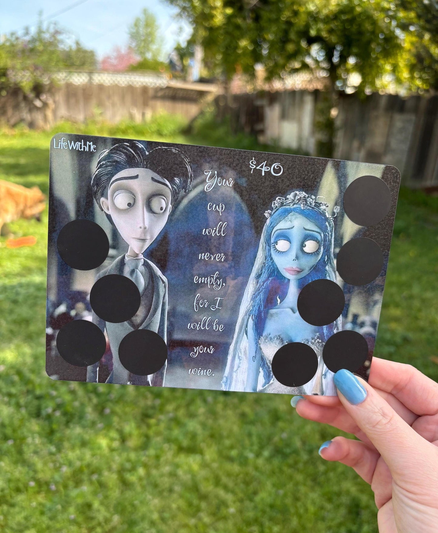Corpse bride inspired scratch off savings challenge | WEDDING | A5 | Laminated | Spooky