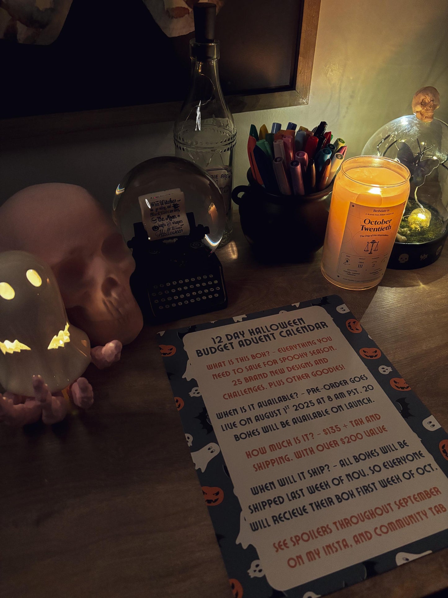 Halloween (spooky) Budget Advent Calendar | READ description | PREORDER | 12 DAY