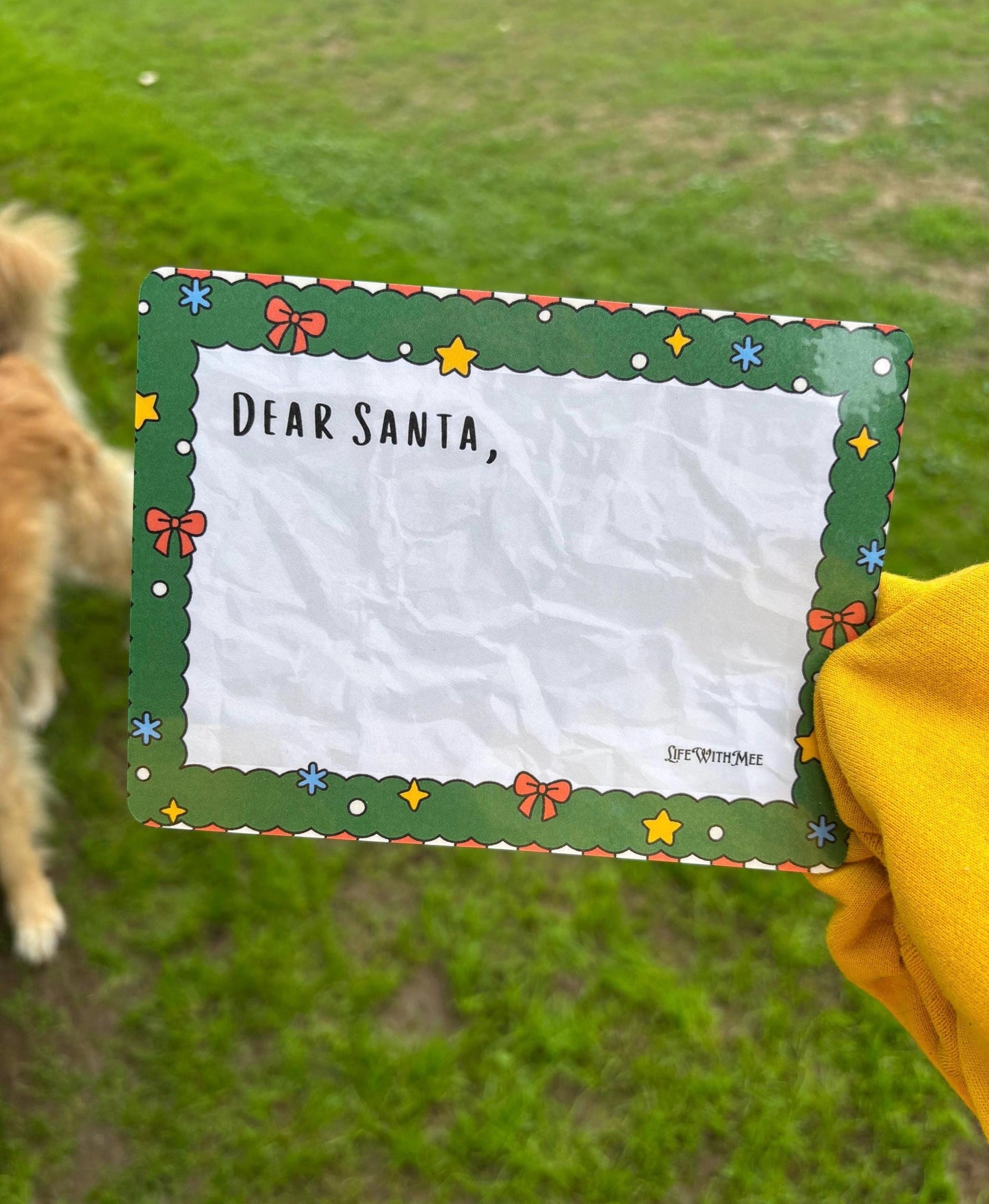 Dear Santa mad lib savings challenge | A5 | Laminated | Double Sided