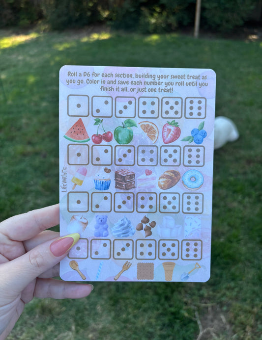 Build a Treat savings challenge | A5 | Laminated