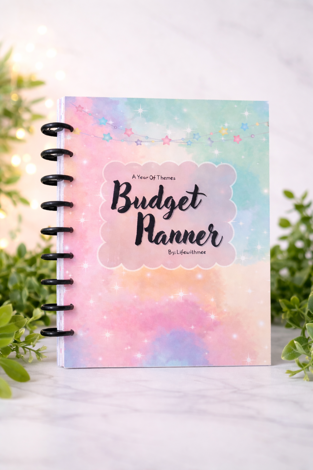 Undated 12 Month Budget Planner | UNDATED | Finance Planner | Themed | Colorful | Laminated Covers | Budget Book