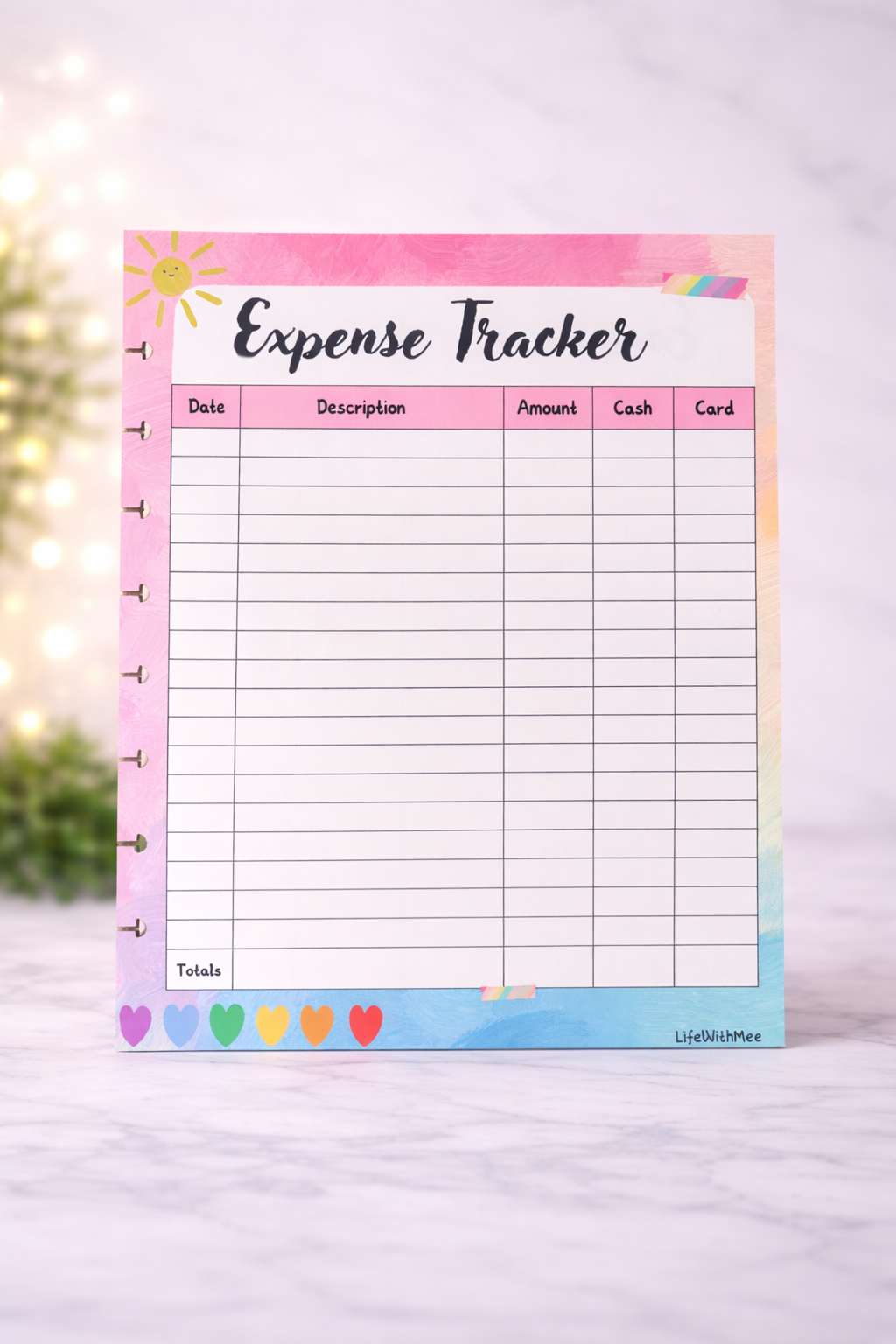 Expense Tracker | Double Sided | Themed | Colorful | (ADD ON for my budget planner)