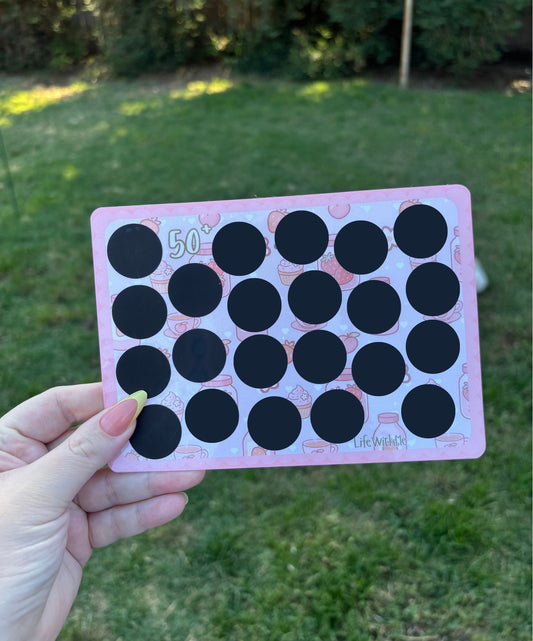 Baked Goods scratch off savings challenge | A5 | Laminated