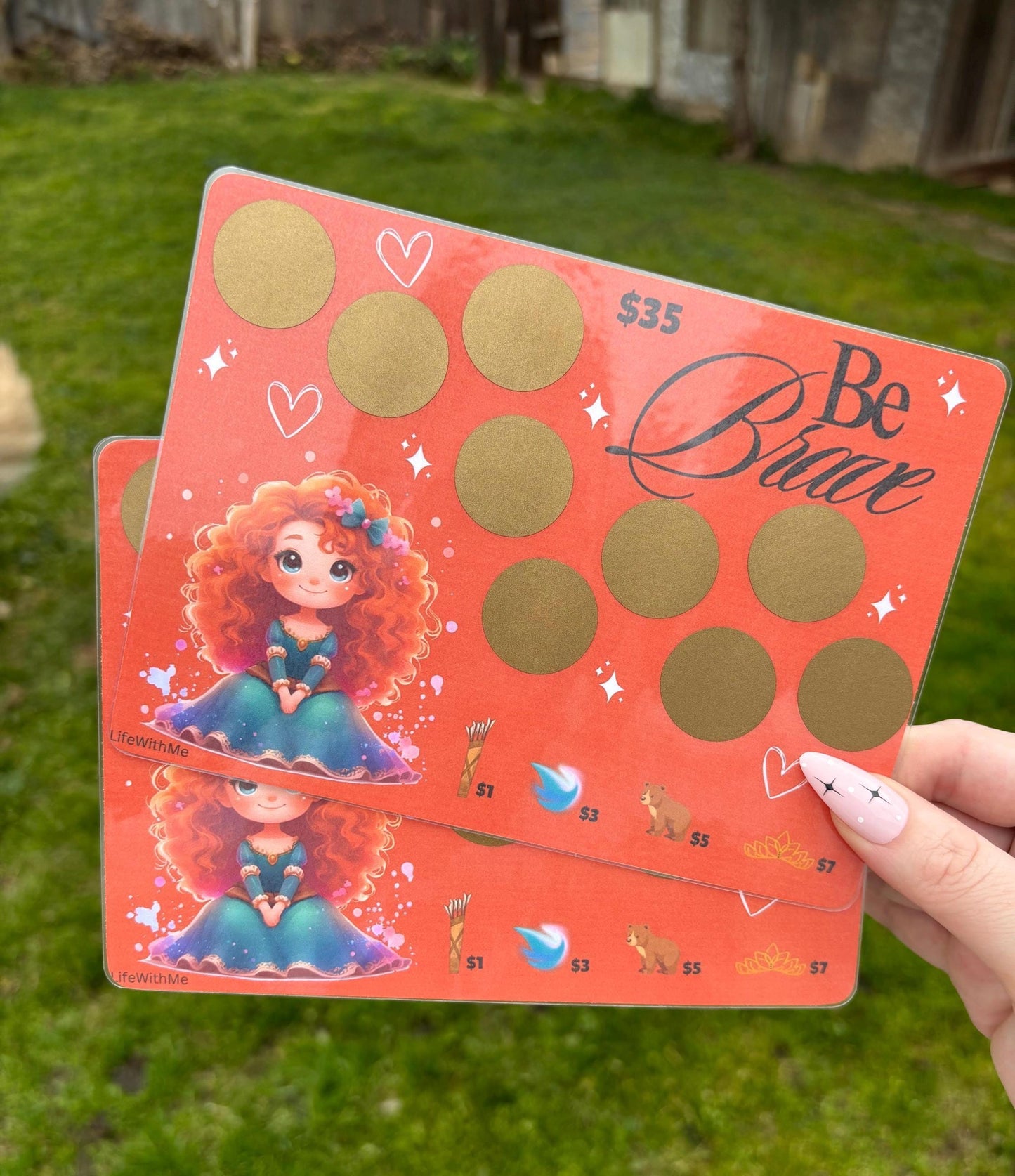 Be Brave scratch off savings challenge | A5 | Laminated
