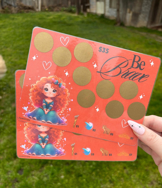 Be Brave scratch off savings challenge | A5 | Laminated