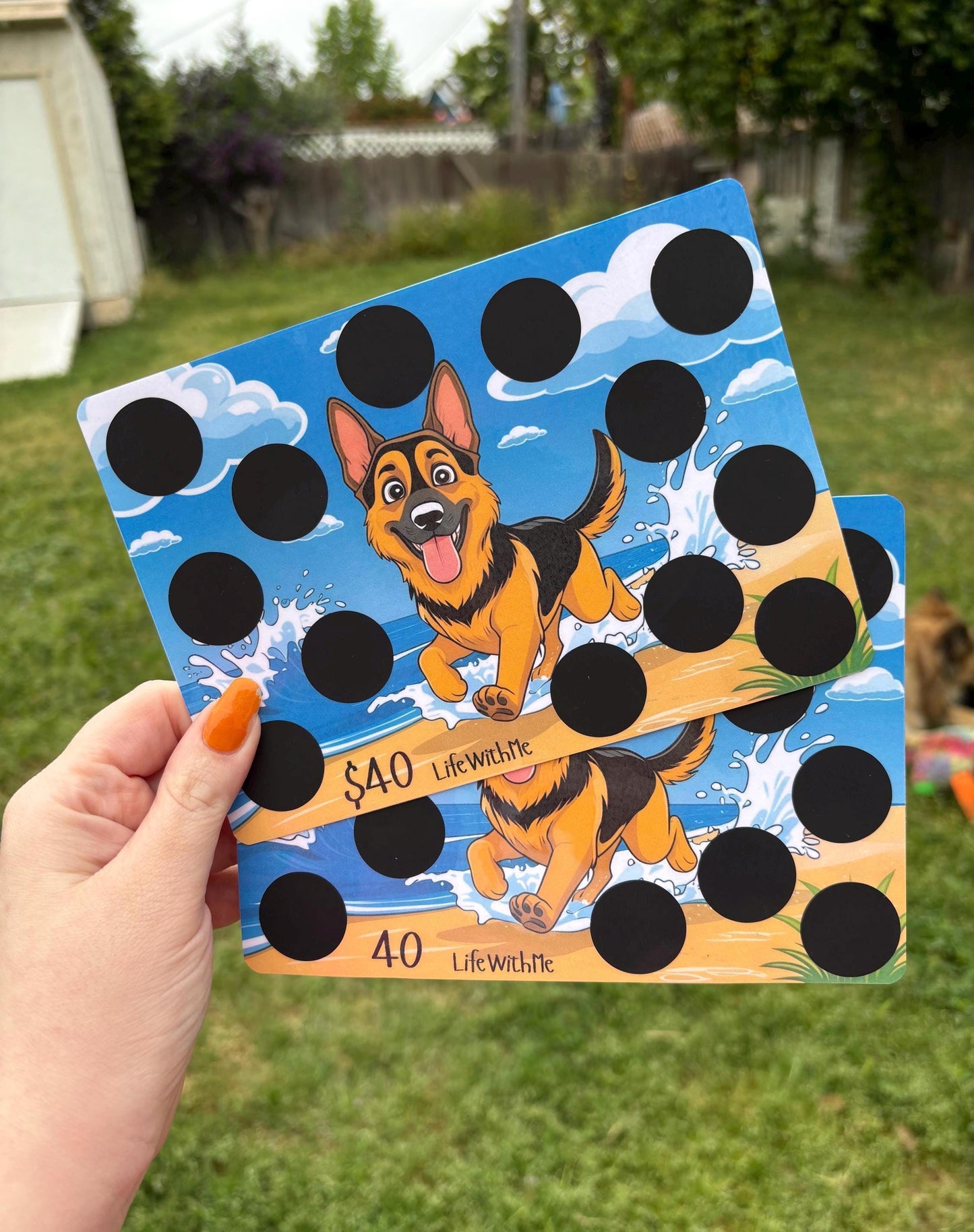 Loki German Shepard scratch off savings challenge | A5 | Laminated