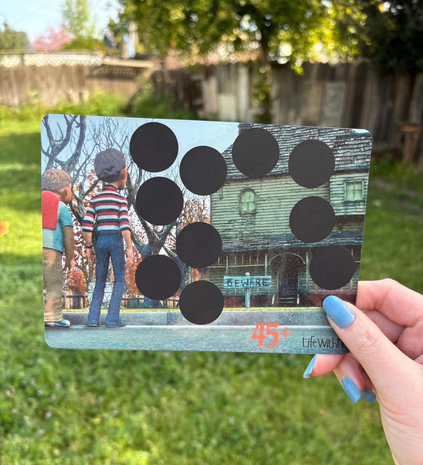 Monster House inspired scratch off savings challenge | YARD | A5 | Laminated | Spooky