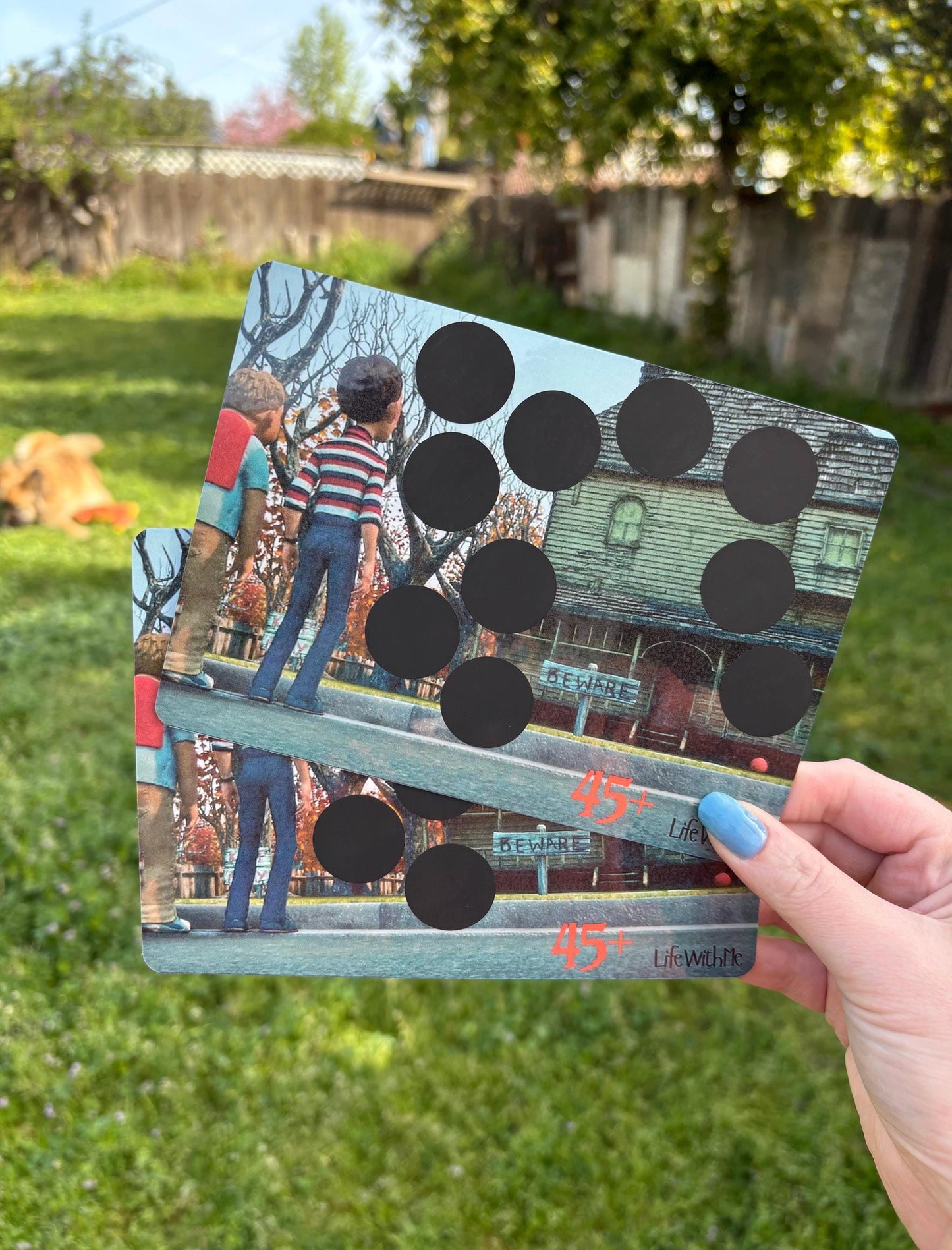 Monster House inspired scratch off savings challenge | YARD | A5 | Laminated | Spooky