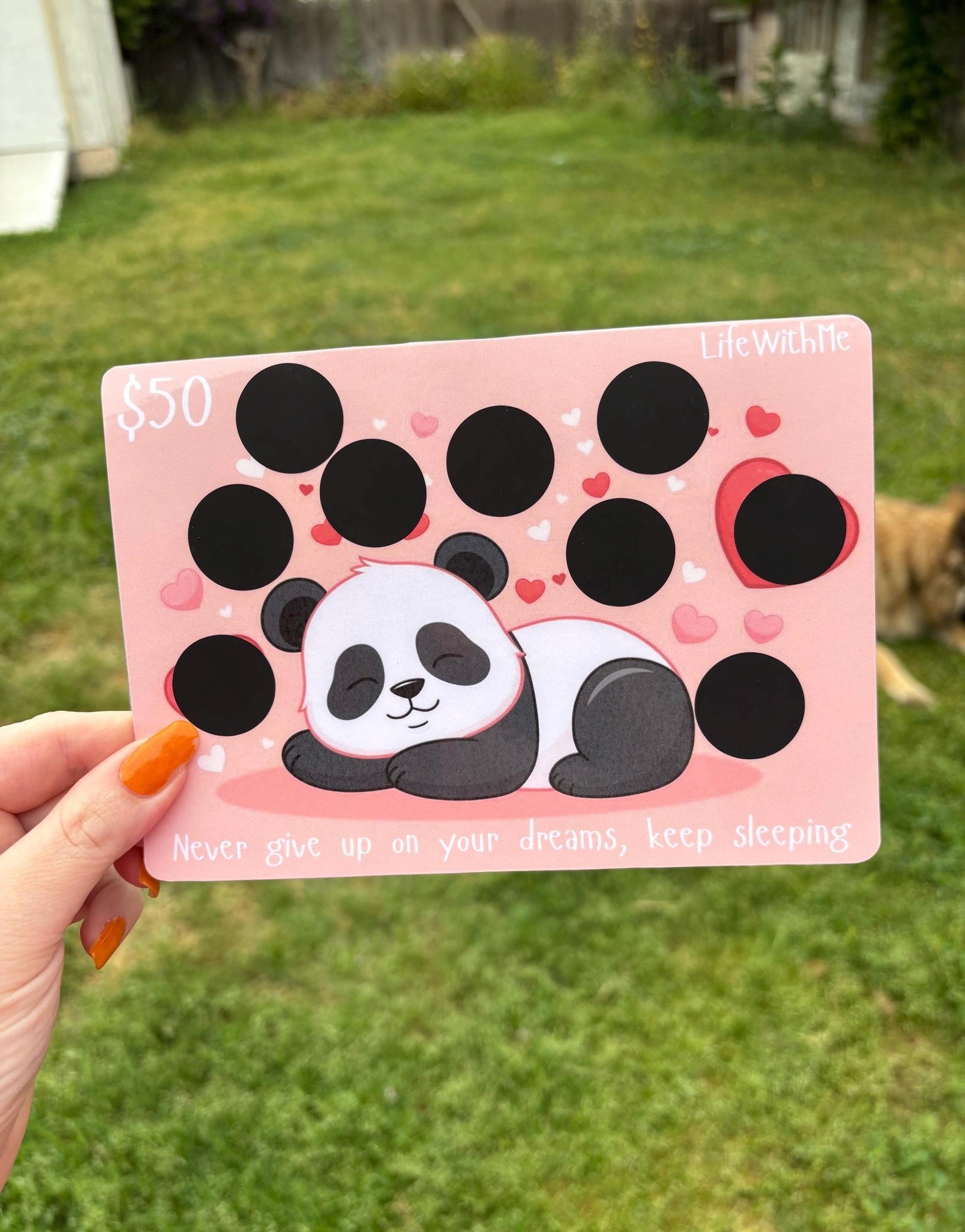 Panda scratch off savings challenge | A5 | Laminated
