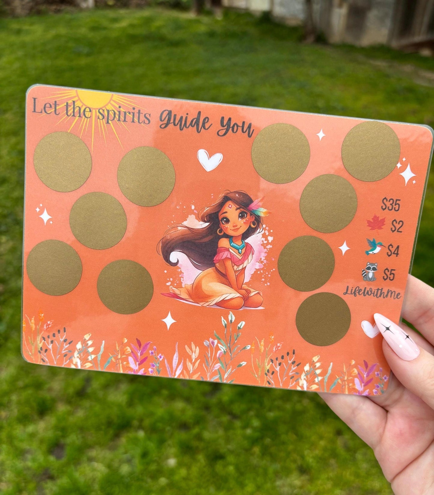 Spirits scratch off savings challenge | A5 | Laminated