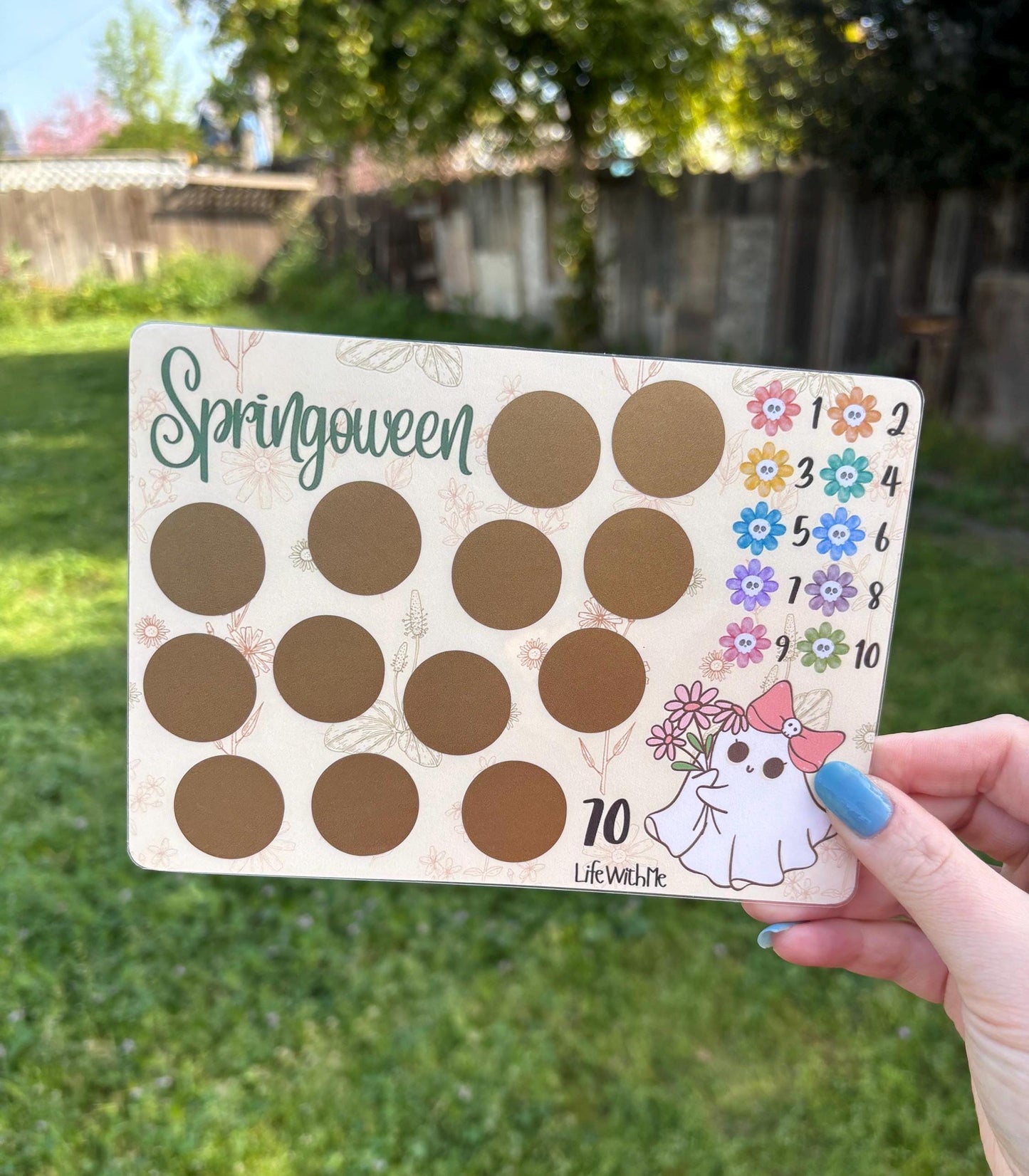 Springoween scratch off savings challenge | A5 | Laminated