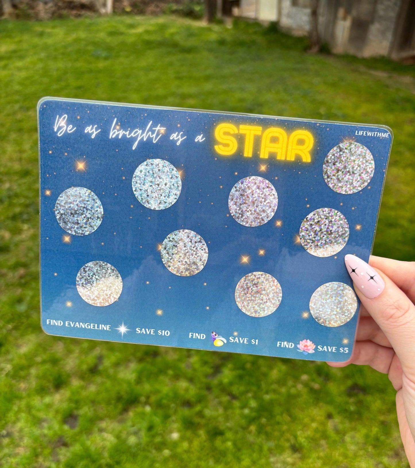 Star scratch off savings challenge | A5 | Laminated
