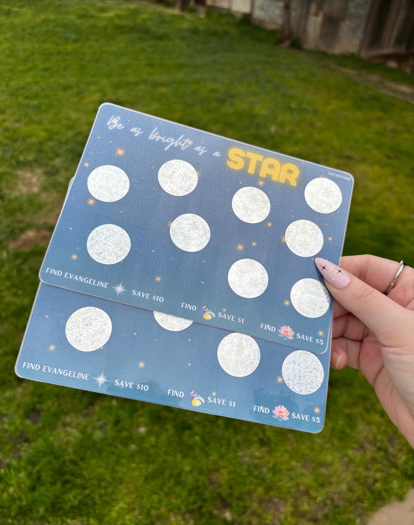 Star scratch off savings challenge | A5 | Laminated