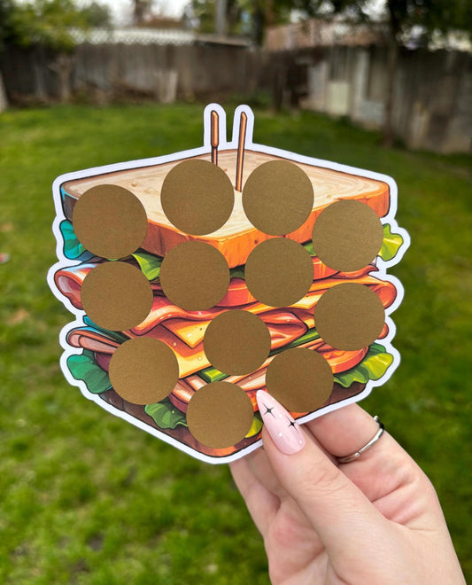 Sandwich scratch off savings challenge | A5 | savings challenge