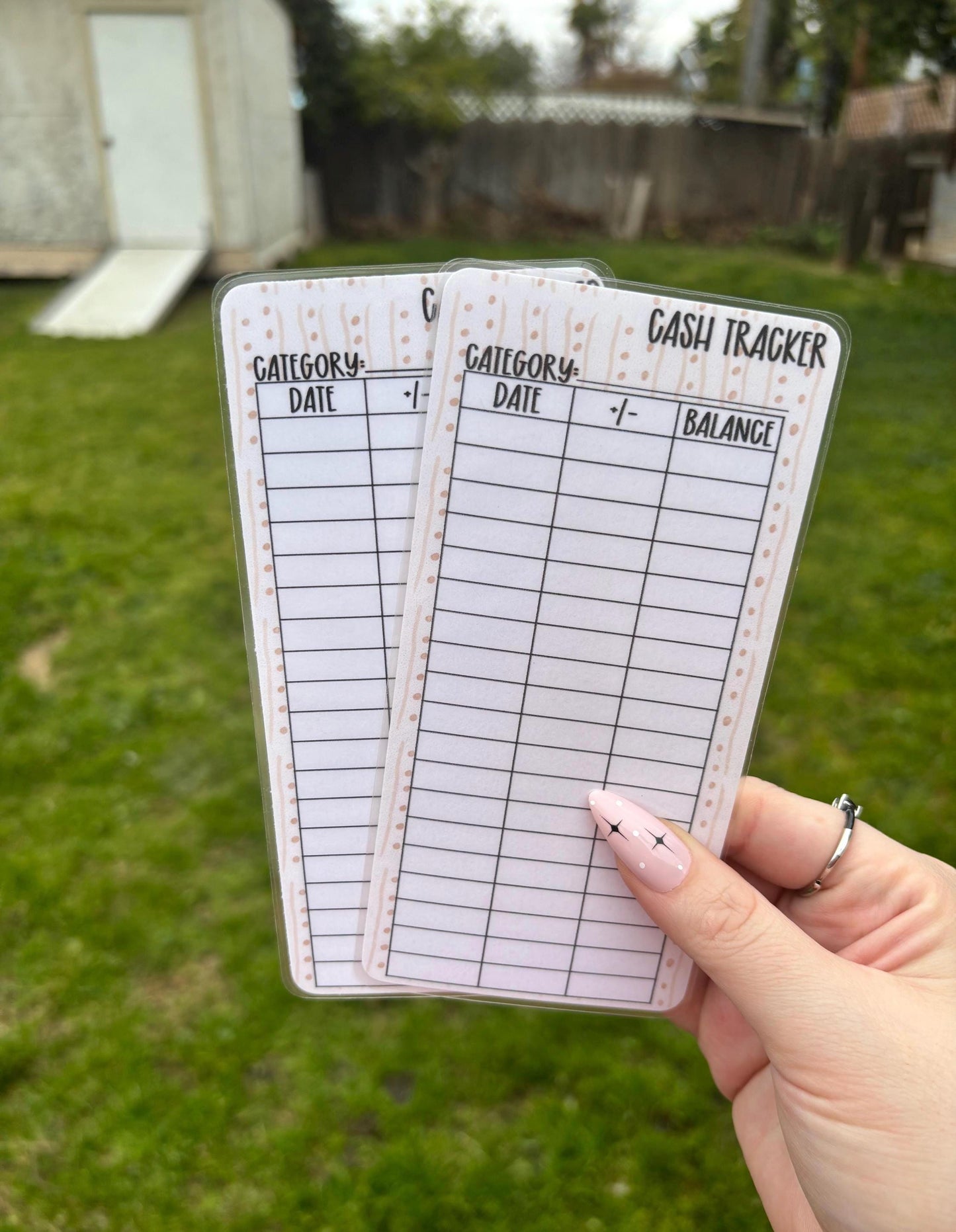A6 Dots Cash Tracker | Laminated | A6