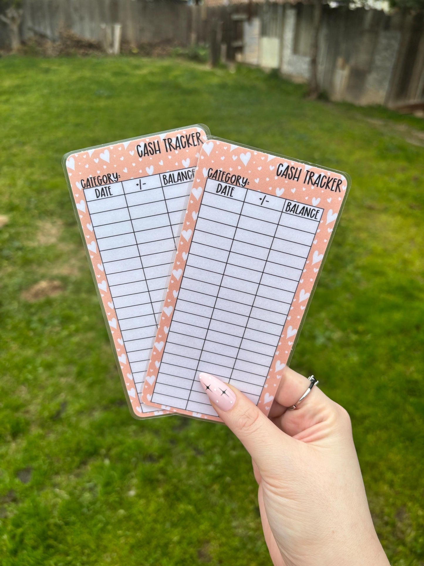 A6 Rainbow Heart Cash Tracker | Laminated | A6