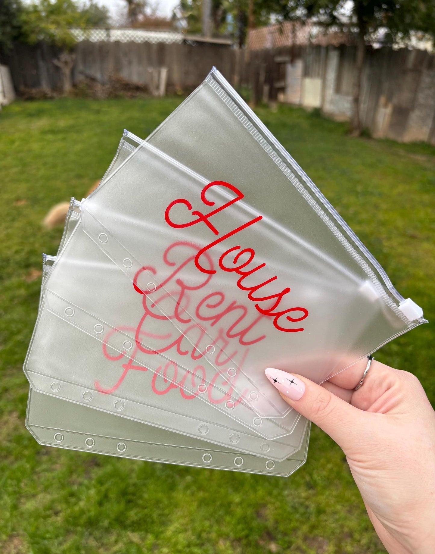 CUSTOM A6 vinyl zipper cash envelope | A6