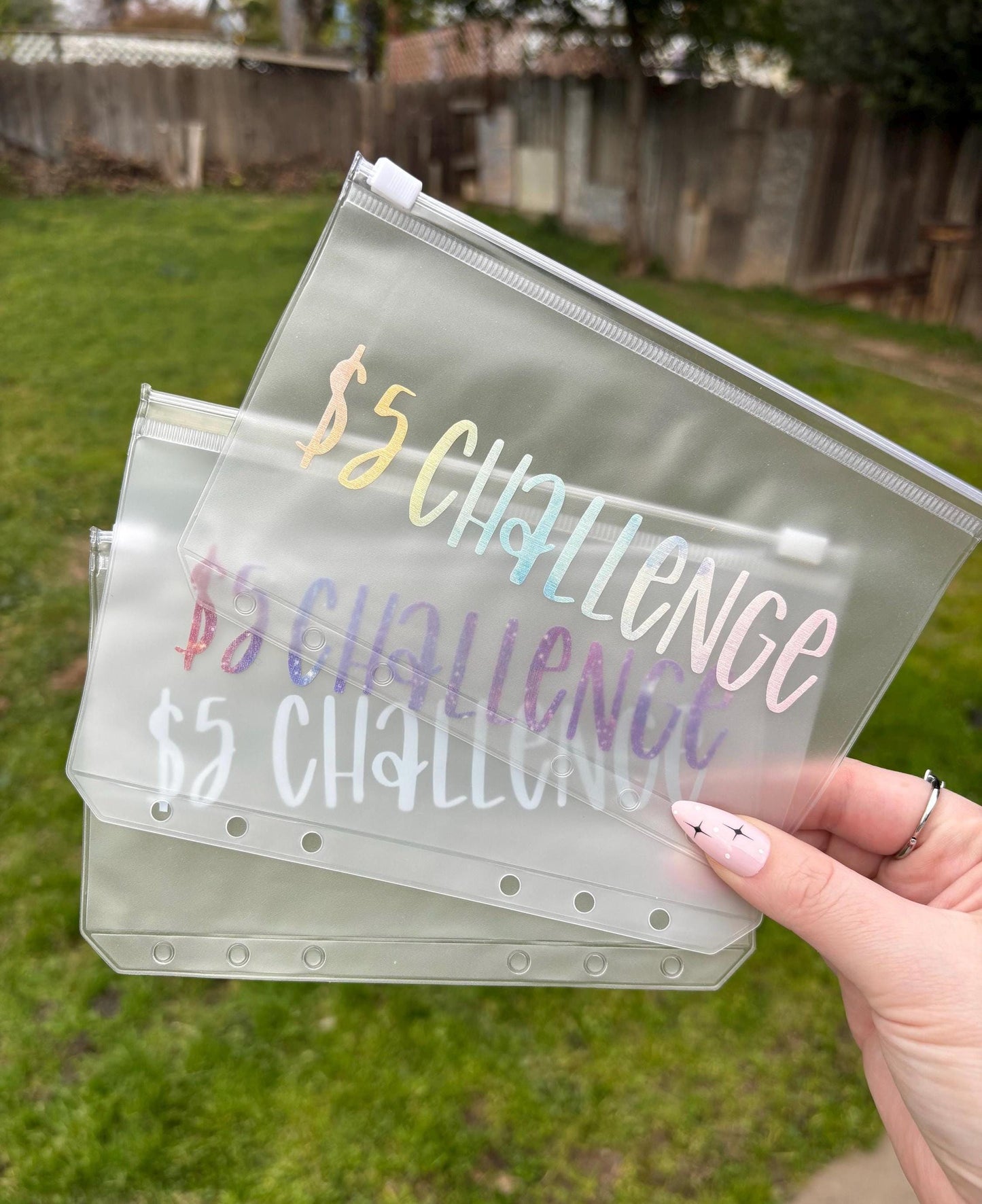 CUSTOM A6 vinyl zipper cash envelope | A6