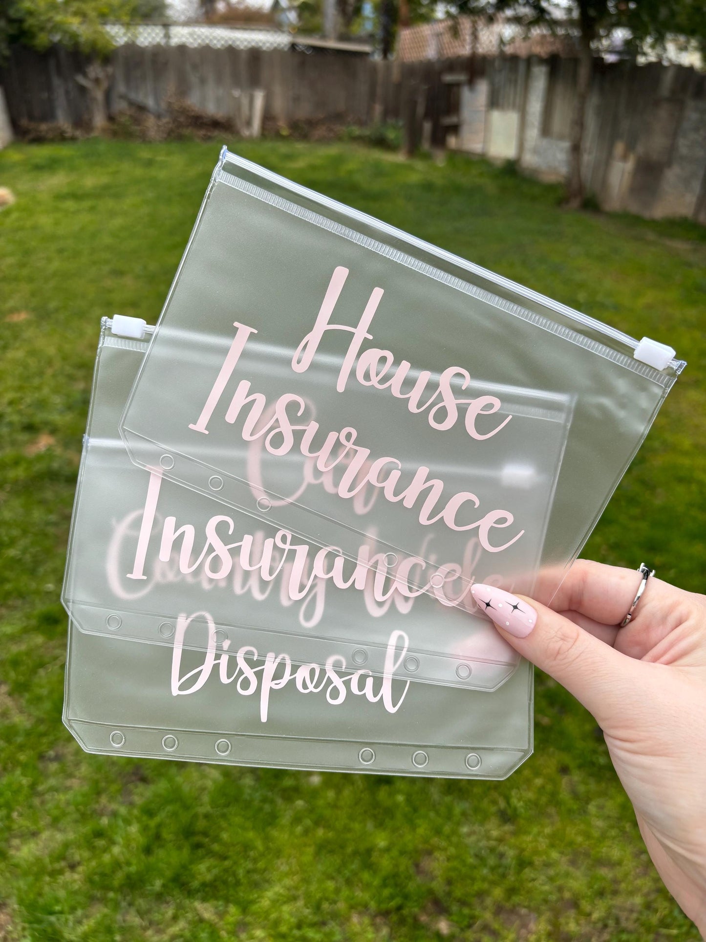 CUSTOM A6 vinyl zipper cash envelope | A6