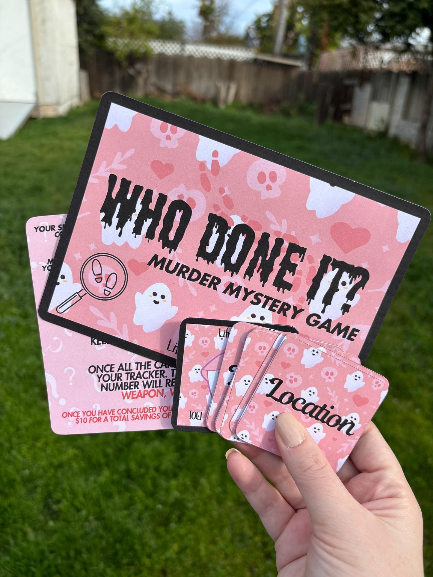 Murder Mystery Savings Game | Spooky Cute | Savings game | Card Game | NOT LAMINATED