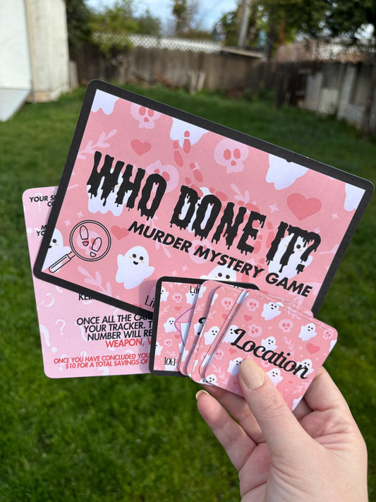 Murder Mystery Savings Game | Spooky Cute | Savings game | Card Game | NOT LAMINATED