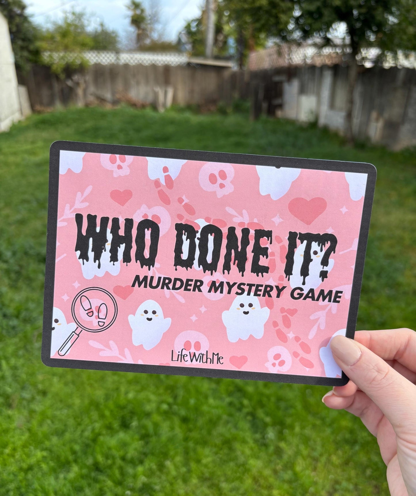 Murder Mystery Savings Game | Spooky Cute | Savings game | Card Game | NOT LAMINATED