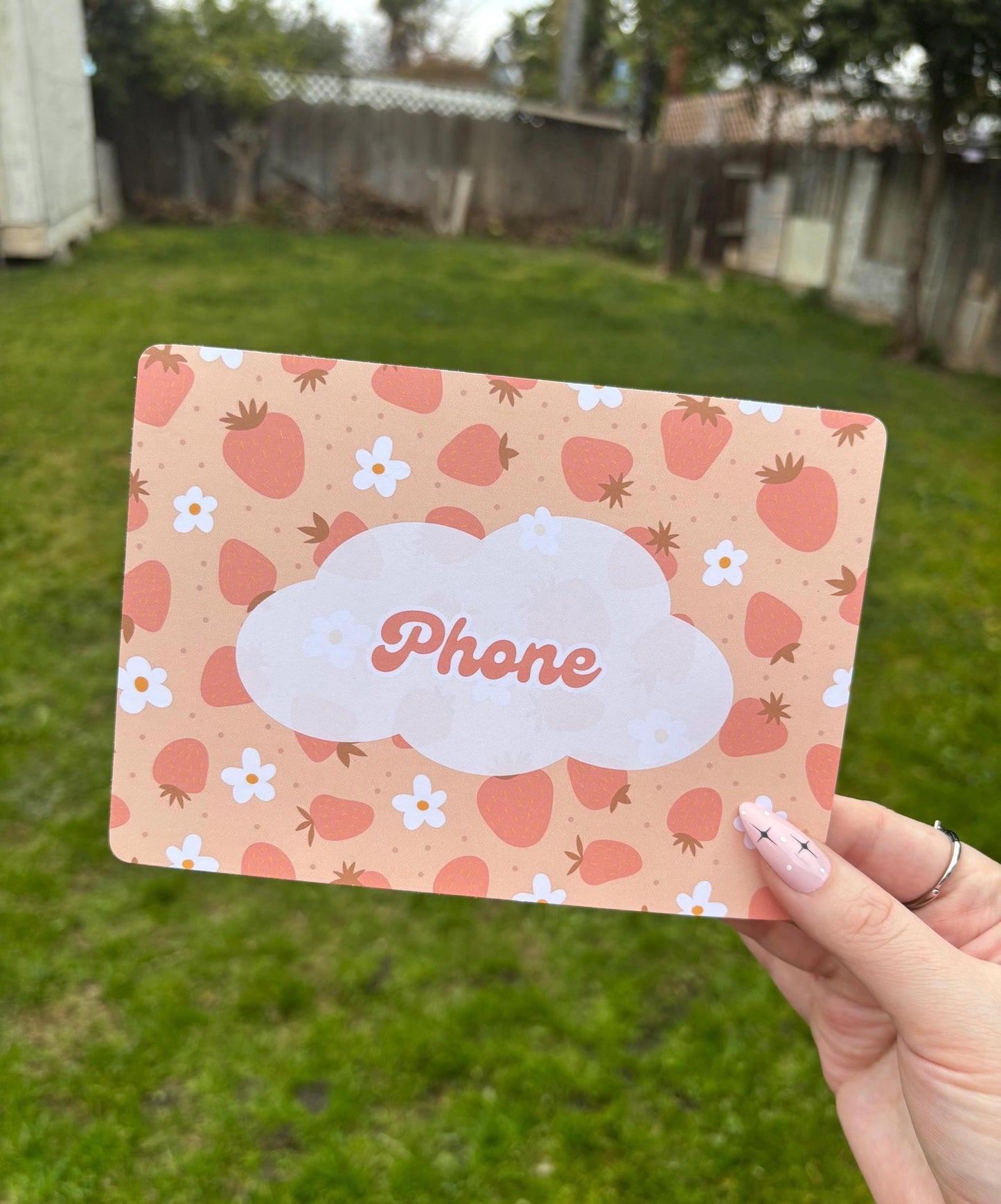 Strawberry Cloud CUSTOM Dashboard | A5 | Laminated OR Cardstock only | A5 Dashboard