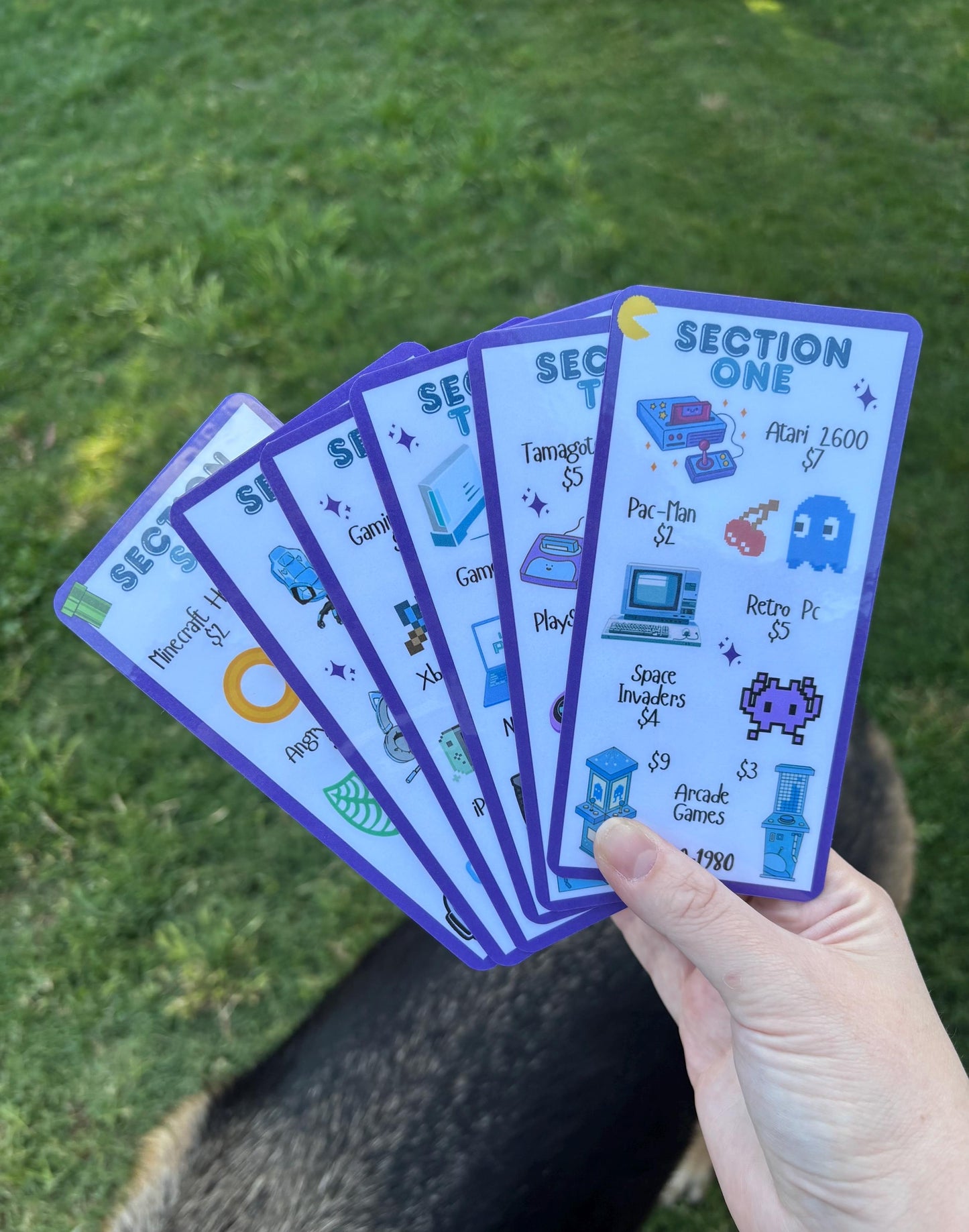 Gaming Through The Years PURPLE/BLUE Binder Box savings challenge | A6 | Laminated | Box challenge | Binder challenge | PHYSICAL Item