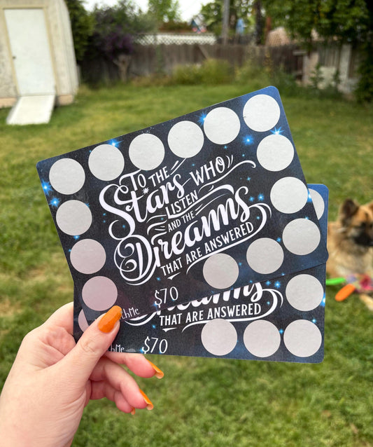 Acotar quote scratch off savings challenge | A5 | Laminated