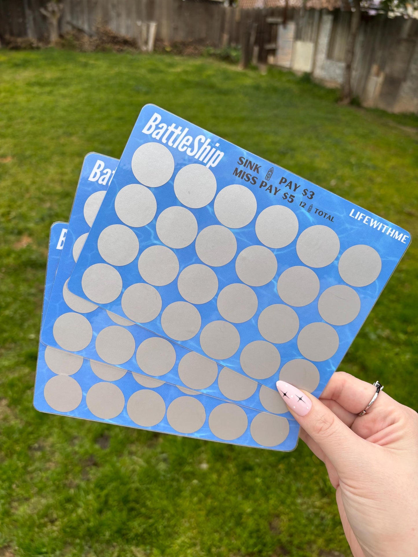 Battleship scratch off savings challenge | A5 | Laminated