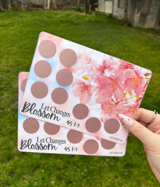 Blossom scratch off savings challenge | A5 | Laminated