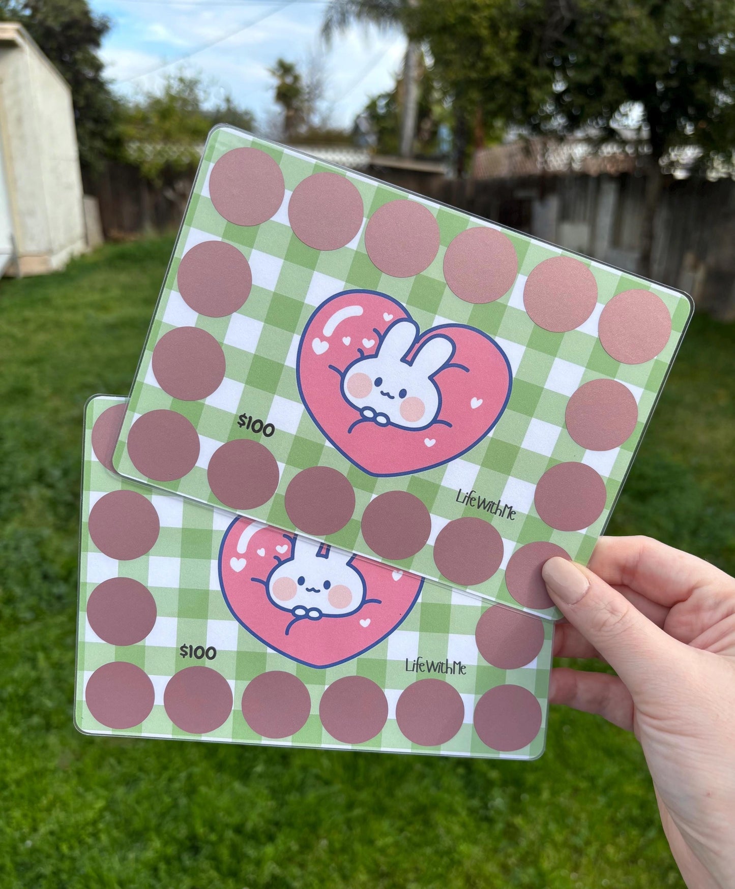 Bunny scratch off savings challenge | A5 | Laminated
