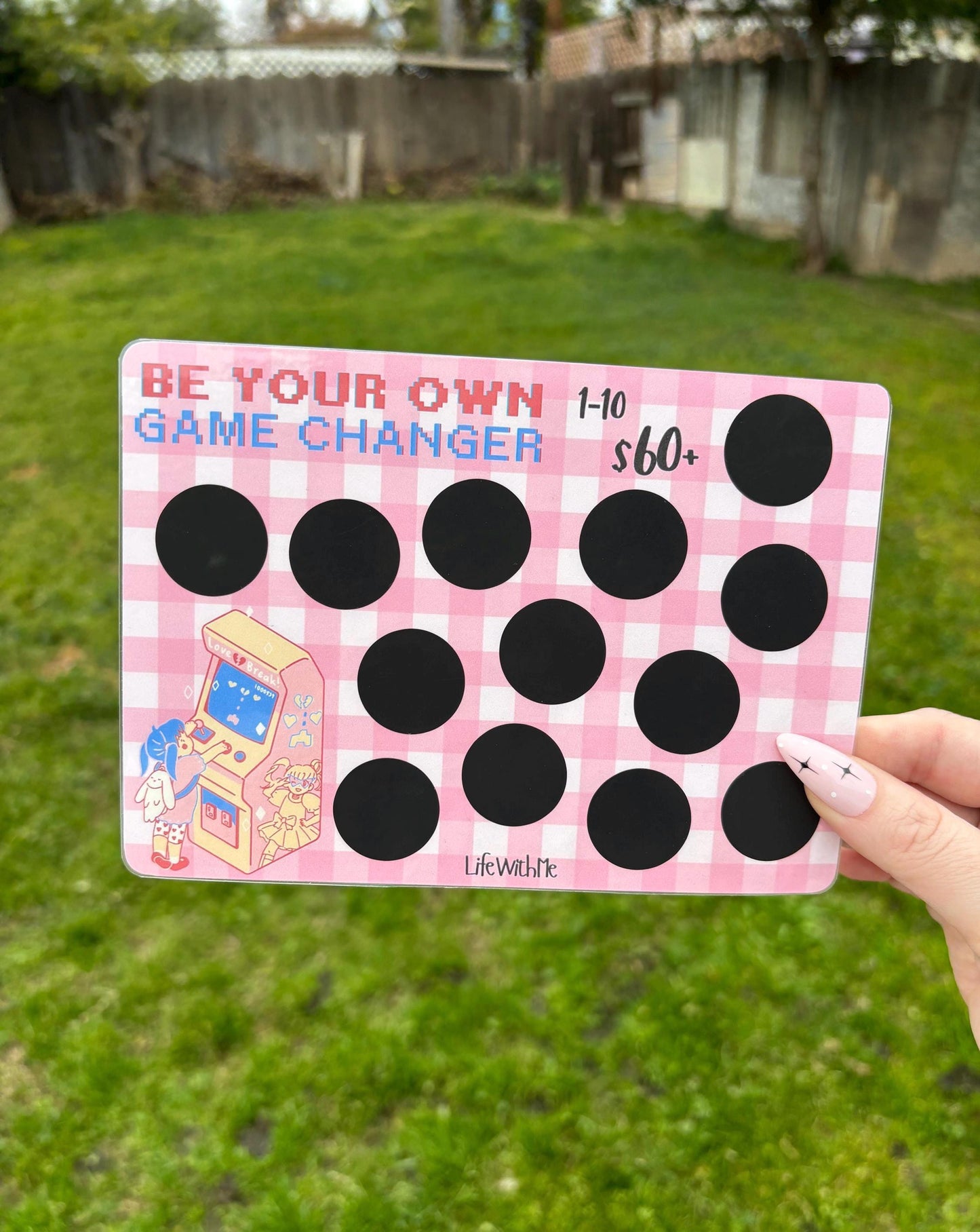 Game Changer scratch off savings challenge | A5 | Laminated