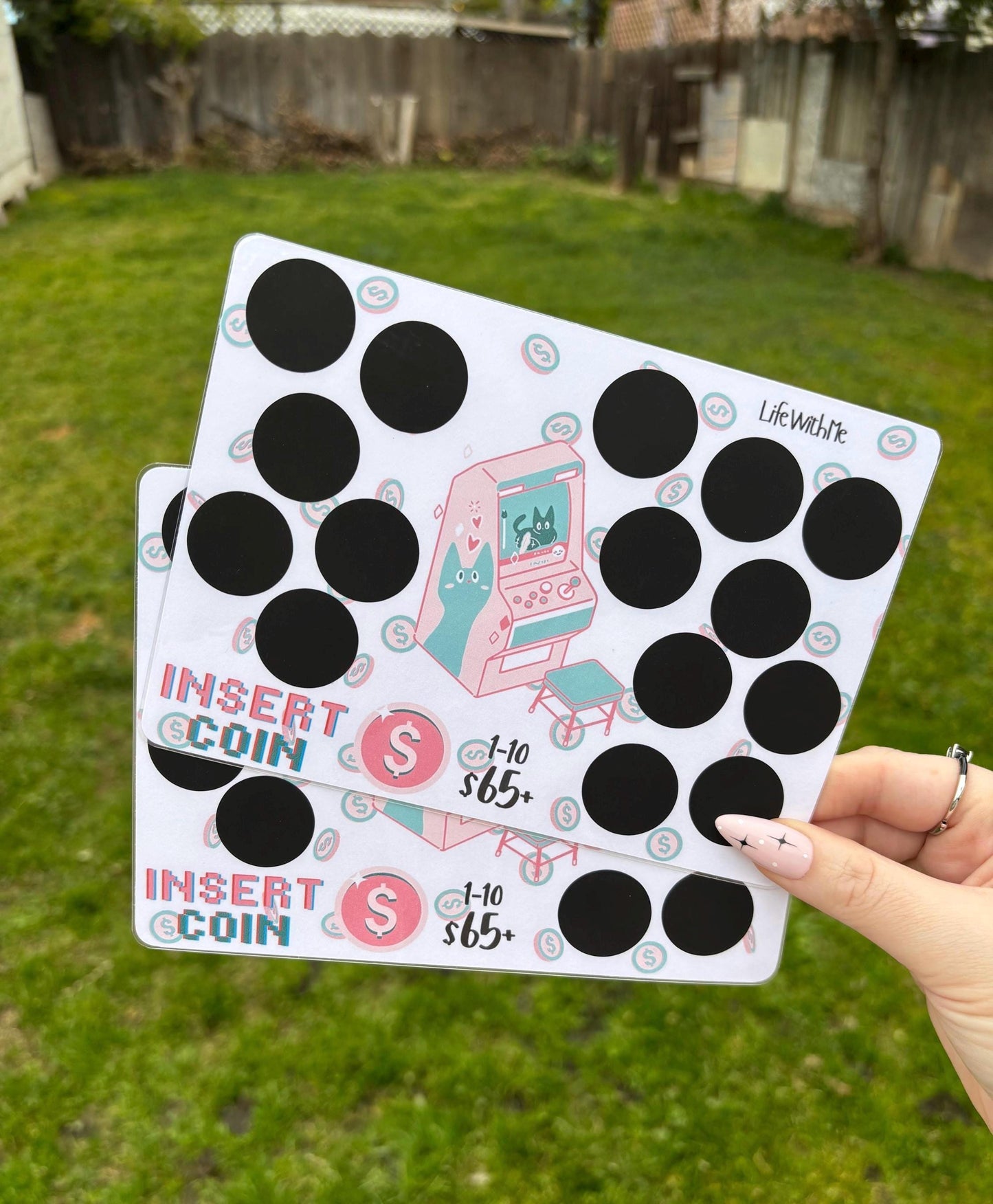 Insert Coin scratch off savings challenge | A5 | Laminated