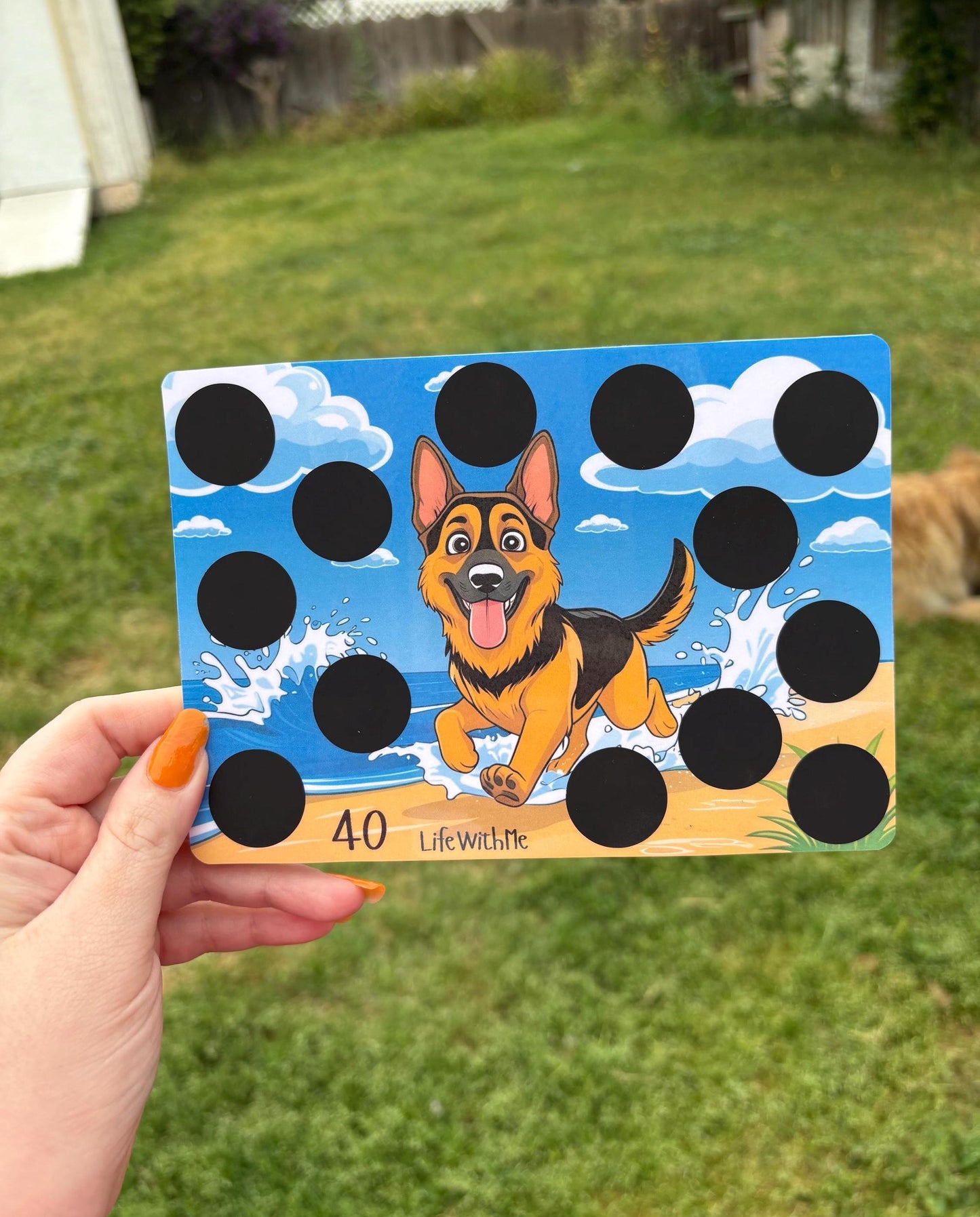 Loki German Shepard scratch off savings challenge | A5 | Laminated