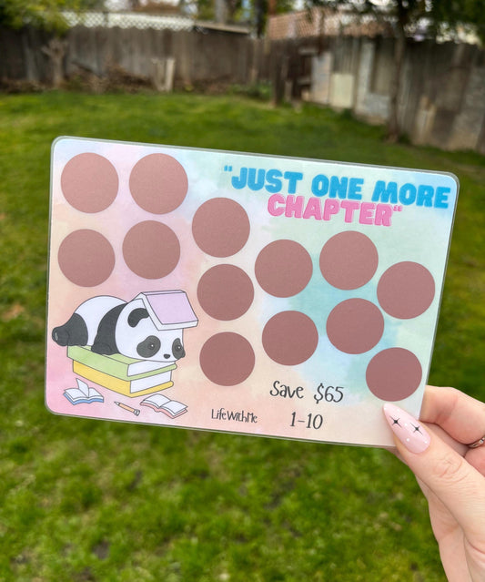 One More Chapter scratch off savings challenge | A5 | Laminated