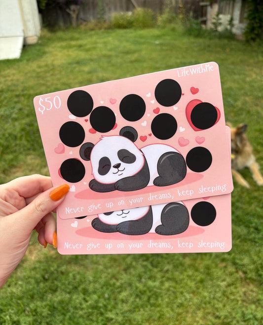 Panda scratch off savings challenge | A5 | Laminated