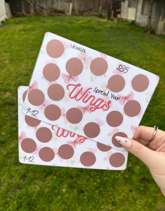 Wings scratch off savings challenge | A5 | Laminated