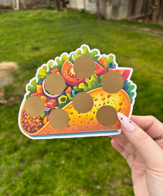 Taco scratch off savings challenge | A5 | savings challenge