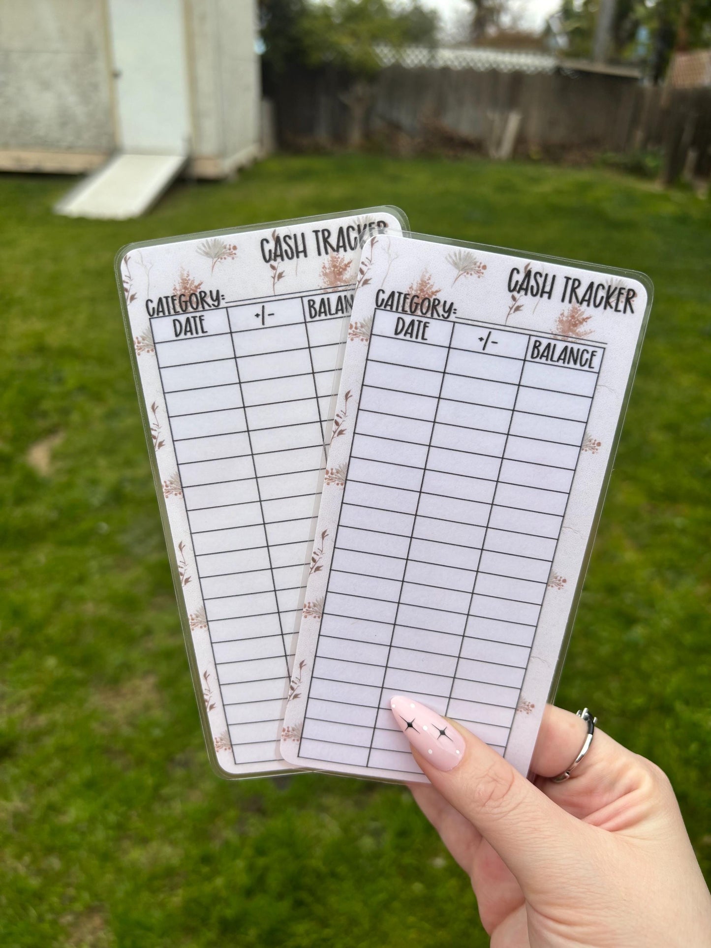 A6 Flower Cash Tracker | Laminated | A6