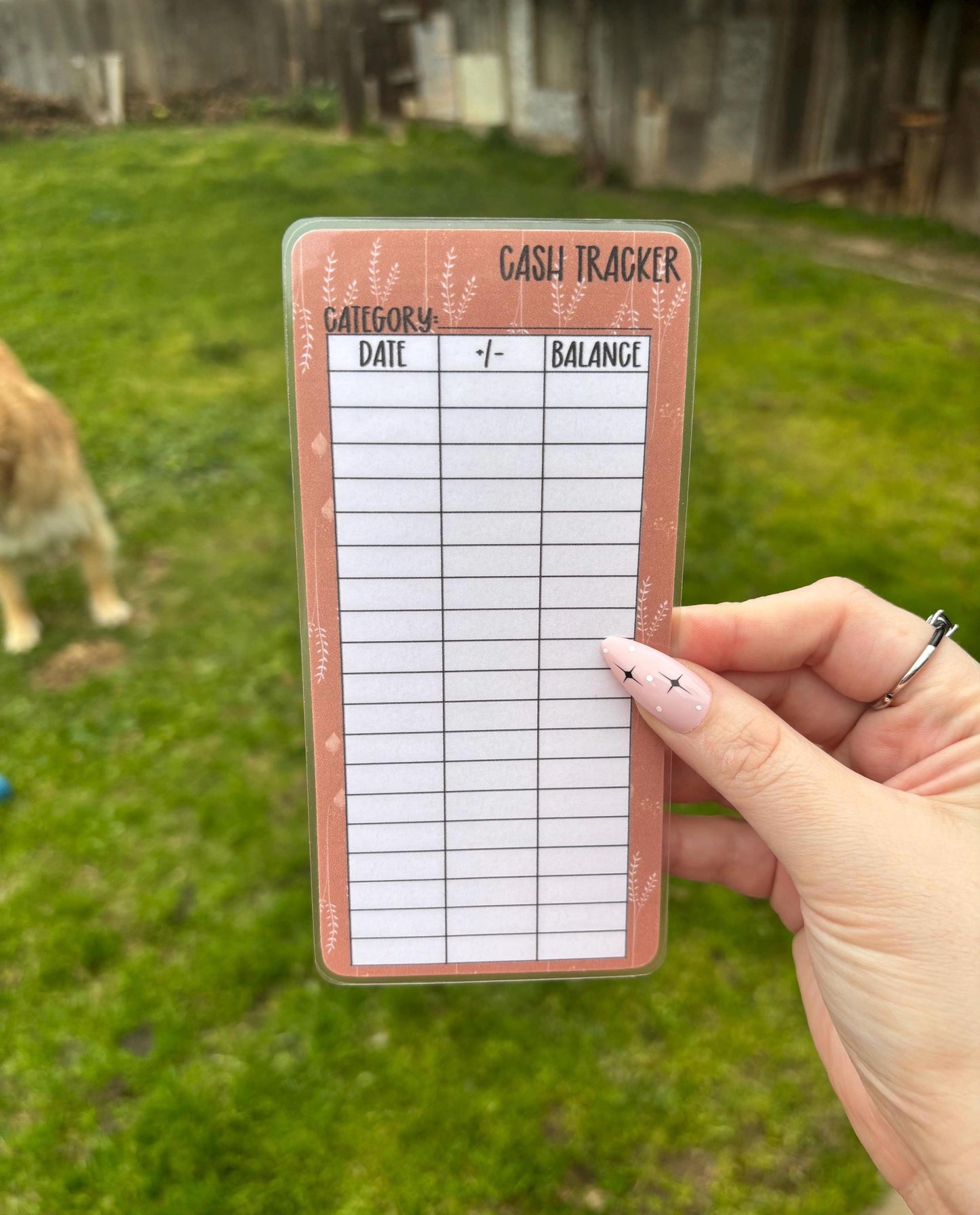 A6 Leaf Cash Tracker | Laminated | A6