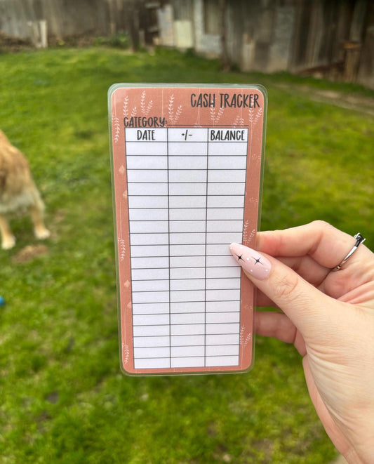 A6 Leaf Cash Tracker | Laminated | A6