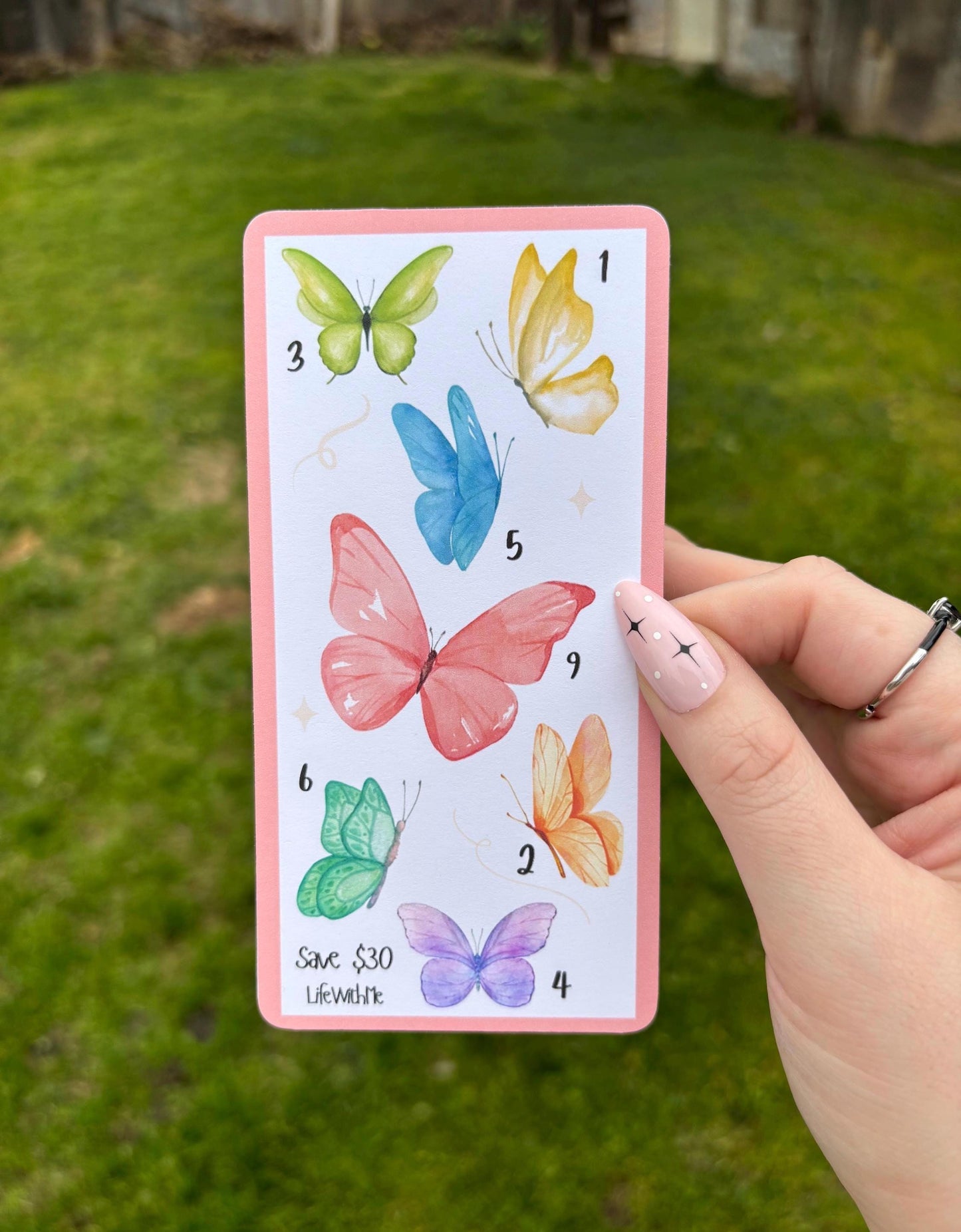Butterfly mini savings challenge | A6 | physical product