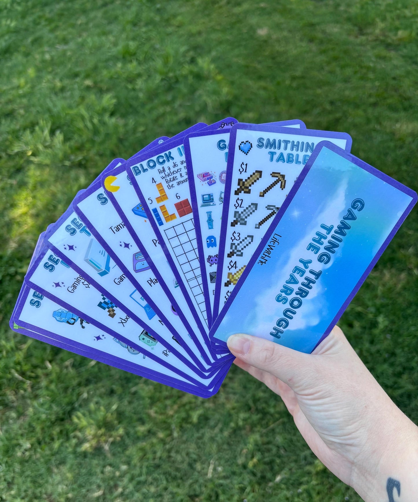 Gaming Through The Years PURPLE/BLUE Binder Box savings challenge | A6 | Laminated | Box challenge | Binder challenge | PHYSICAL Item