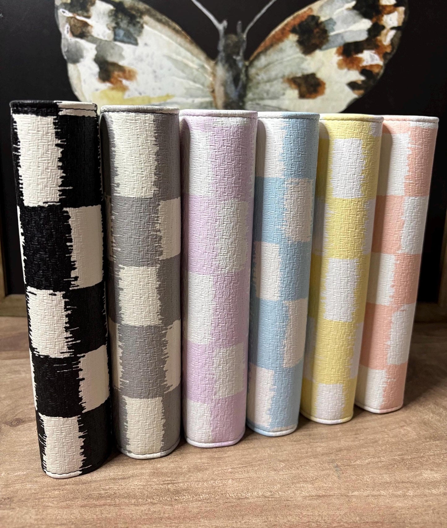 Textured A6 Binder | PU Leather | Budget Binder | Checkered Glitch | Cash Stuffing Binder | Comes W Dashboard