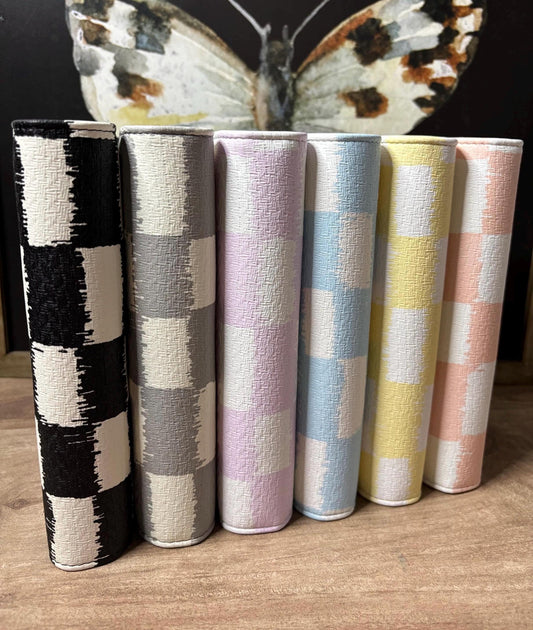 Textured A6 Binder | PU Leather | Budget Binder | Checkered Glitch | Cash Stuffing Binder | Comes W Dashboard